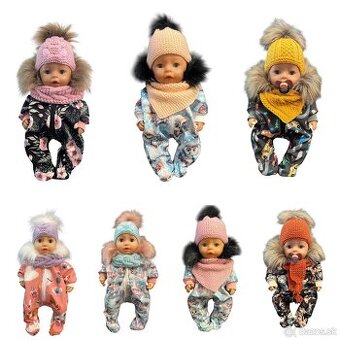 Zimný overal pre bábiku Baby Born, Baby annabell - 43 cm SET
