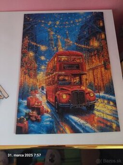 Wooden puzzle  autobus