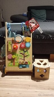 Drevené chodítko+ drevená kocka