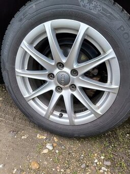 Originál ALU disky Audi R16 + zimné pneu Barum (DOT 2820)
