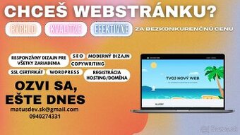 🚀 Tvoja vysnívaná webstránka už od 49€ 🧑🎓