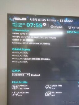 i5-9600 ASUS prime Z390-P