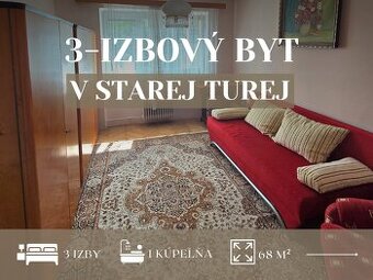 Tehlový 3-izbový byt s balkónom v Starej Turej