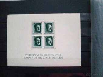 Poštové známky č.353 - Reich - štvorblok A.H.