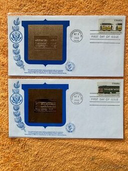 Obálky zo známkami v zlate