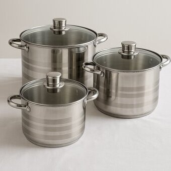 6 dielna sada veľkých hrncov