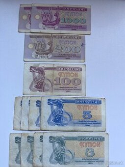 Staré bankovky z Ukrajiny