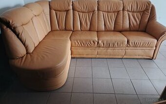 Kožená rohová sedacia súprava - ako NOVÁ, BEZ POŠKODENIA