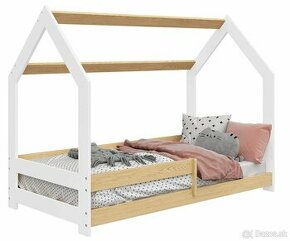 Domčeková detska posteľ  90x160cm masív + matrac