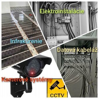 Elektroinštalácie,dátová kabeláž,  kúrenie