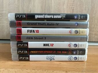 balíček 7 hier na Playstation 3 (GTA, NHL, Fifa, NFS)