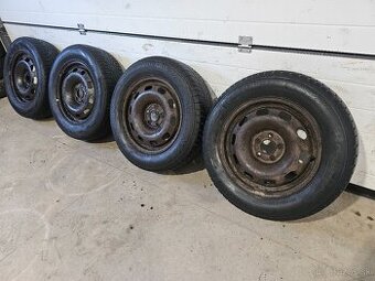Plechové Disky 5x100+Zimné pneu 195/65 R15