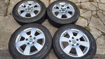 Zachovale Elektróny Škoda 5x112r15, zimne gumy 195/65/15