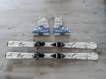 Predáme detské lyže ELAN 137 cm s lyžiarkami Nordica 245