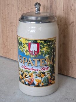 pivný krígel s deklom Spaten Munchen 1,0L
