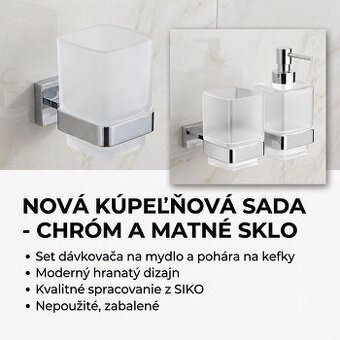 Kúpeľňový set SAT Simply S (Chróm/Mliečne sklo) – ÚPLNE NOVÉ
