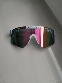 Športové slnečné okuliare Pit Viper (biele - ružové sklo)