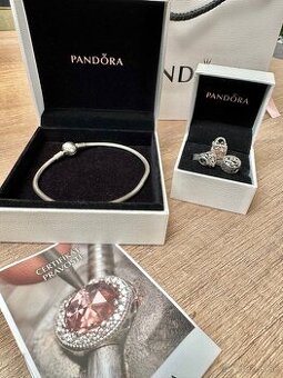 PANDORA naramok 20cm a privesky