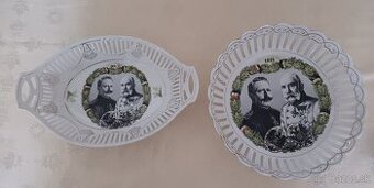 Porcelánové talíře - Franc Jozef, Rakousko Uhersko