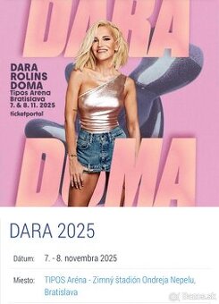 Dara Rolins 2ks lístky TOP miesta 8.11.2025