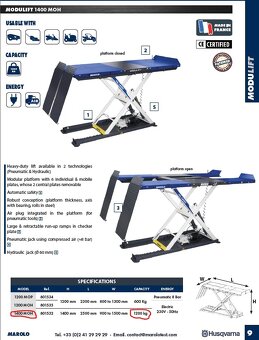 Profesionálna elektro-hydraulická plošina MODULIFT 1400 MOH