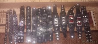 Kožené rockové, metalové náramky