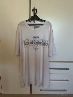 Pánske tričko Napapijri - biele (veľkosť XL/XXL)