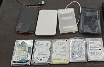 2.5hdd +boxy na diely +4tb 3.5ka na diely 60e