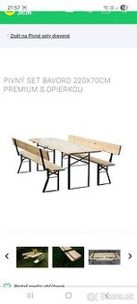 Predám pivný set (stôl a dve lavice)