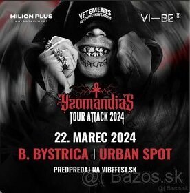 Lístok/ vstupenka Yzomandias Bánska Bystrica