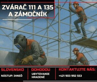 Zvárač 111 a 135 a zámočník - Slovensko