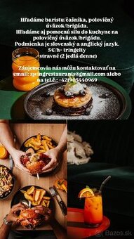 Čašník/Čašníčka Barista/Baristka Bratislava