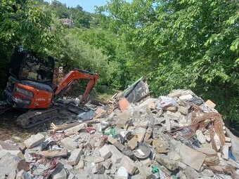 Minibager  traktorbager vykopove zemne prace kontajner