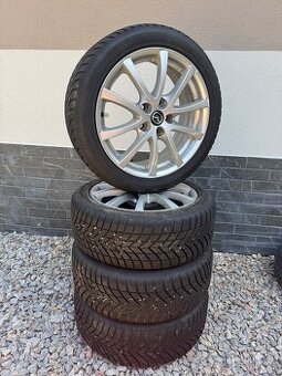 Hliníkové disky Mazda 5x114,3 R17 + nové zimné 205/50 R17