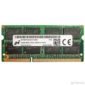 Predám MICRON 2x 16GB (32 GB spolu) 2RX8 PC3L 12800S DDR3L