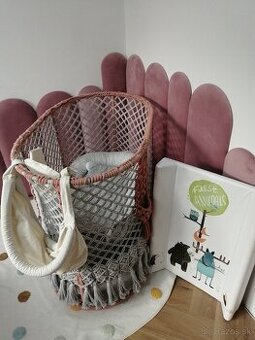 Predám makramé detskú postieľku + komplet výbavu do 1roka