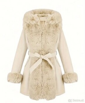 Kožený kabát s kožušinou (NOVÉ-XL) - 1