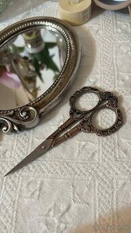 Zdobené kovové vintage nožnice 12 cm