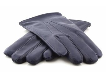 Pánske kožené rukavice čierne na zimu - 1