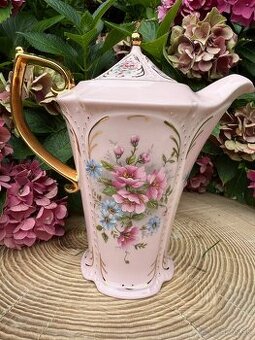 Ružový porcelán - kávová kanvica