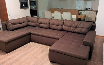 Veľká sedacia súprava hnedá