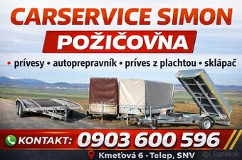 Požičovňa -Prenájom prívesov - autoprepravníka