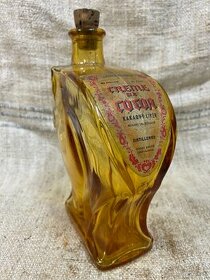 Fľaša od likérky Kord Creme de Cocoa/tvar hlava koňa