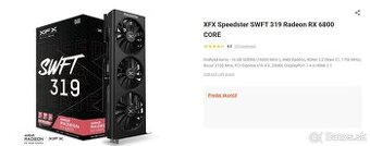 Predám Radeon RX 6800 16BGB DDR6