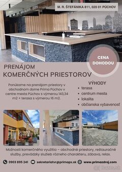 Prenájom obchodných priestorov