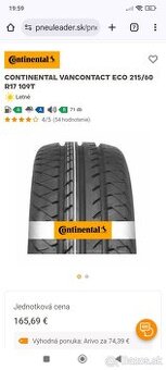 Continental VanContact Eco 215/60 R17 109T letne