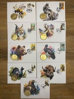 5€ mince v obálkach Fauna a flora