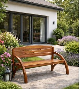 Masívna drevená lavička Hadia