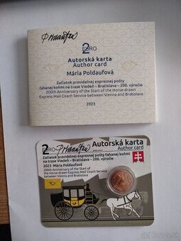 2 euro autorská karta coincard 2023 pošta - anulát 000