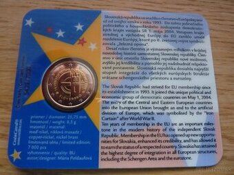 Vzácna pamätná 2 Euro 2014 Coincard 10 výročie vstupu do EÚ